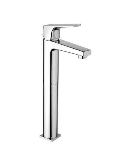 Set Rubinetti Piralla per lavabo alto e bidet con scarico automatico e doccia esterno serie Iceberg cromato - Climaway