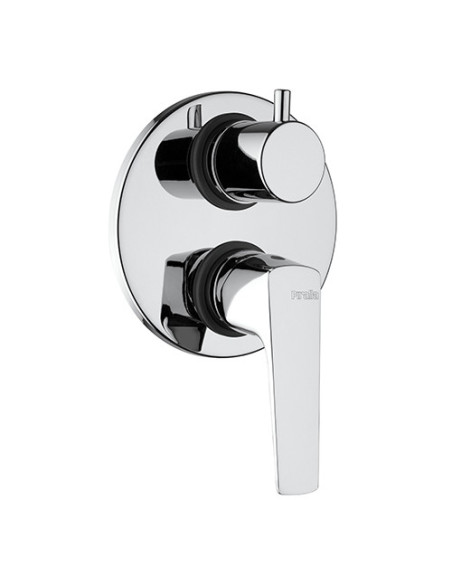 Set Rubinetti Piralla per lavabo e bidet con scarico automatico e doccia incasso con deviatore serie Iceberg cromato - Climaway