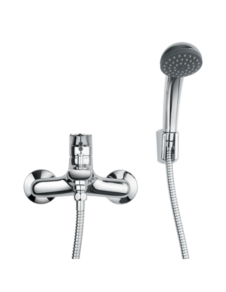 Set Rubinetti Piralla per lavabo e bidet con scarico automatico e vasca serie Lago cromato - Climaway