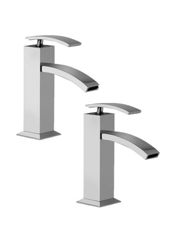 Set Rubinetti Jacuzzi per lavabo e bidet senza scarico serie Glint cromato - Climaway