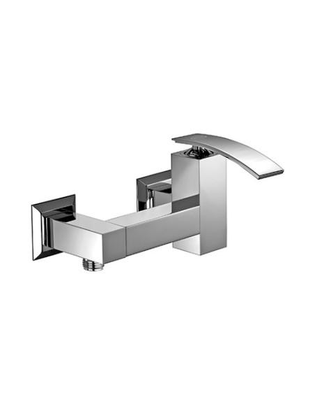 Set Rubinetti Jacuzzi per lavabo e bidet senza scarico e doccia esterno serie Glint cromato - Climaway