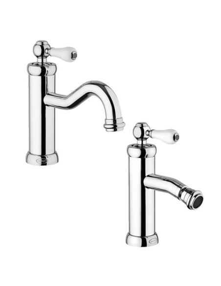 Set Rubinetti Jacuzzi per lavabo e bidet senza scarico serie Tosca cromato - Climaway