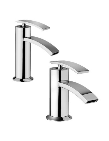 Set Rubinetti Jacuzzi per lavabo e bidet senza scarico serie Ray cromato - Climaway