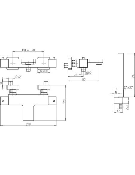 Miscelatore Jacuzzi per vasca esterno serie Twinkle con Duplex 0TW00002JA00 cromato - Climaway