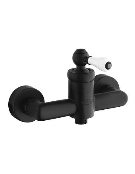 Set Rubinetti Jacuzzi per lavabo e bidet senza scarico e doccia esterno serie Tosca YO nero opaco - Climaway