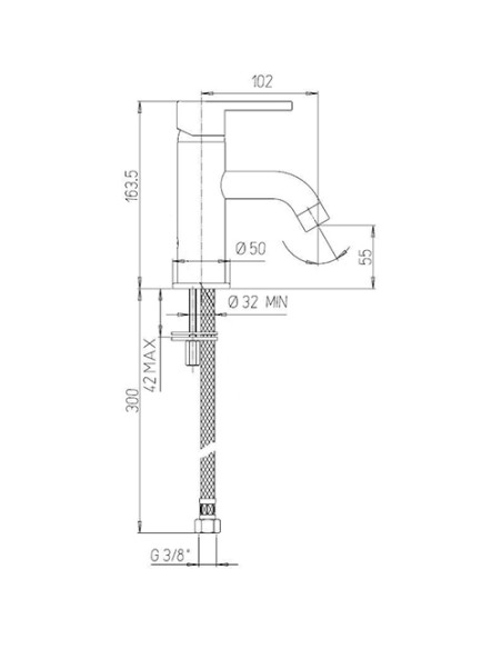 Rubinetto Jacuzzi per lavabo serie Sunset senza scarico per piletta click clack 0SU00086JA01 cromato - Climaway