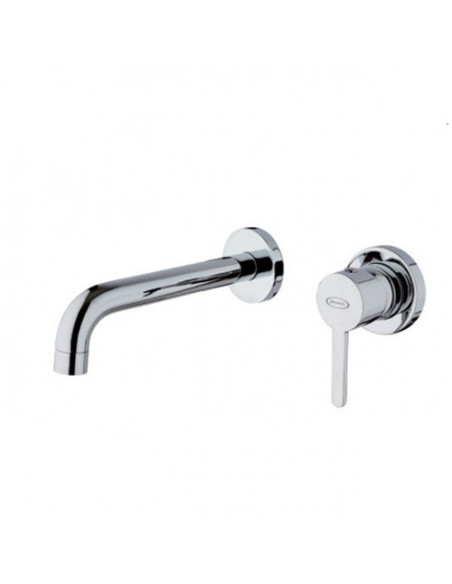 Rubinetto Jacuzzi a incasso per lavabo serie Sunset senza scarico per piletta click clack 0SU00497JA00 cromato - Climaway