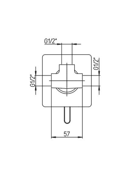 Miscelatore Jacuzzi incasso per doccia 1 via serie Sunset 0SU00410JA01 cromato - Climaway