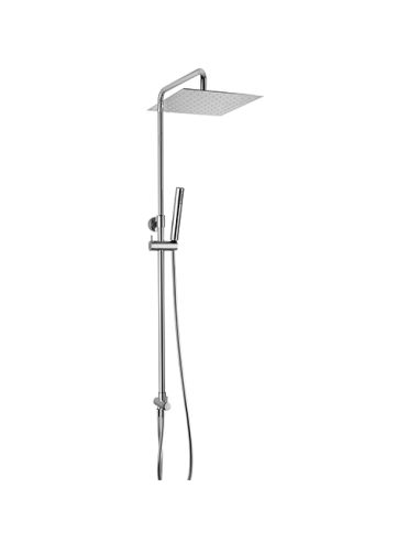 Colonna doccia Jacuzzi Sunset senza miscelatore con deviatore meccanico e supporto doccia con flessibile grigio 0SU00846JA04 ...