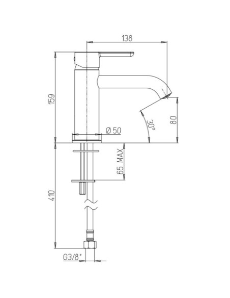 Set Rubinetti Jacuzzi per lavabo e bidet senza scarico serie Sunset YO nero opaco - Climaway