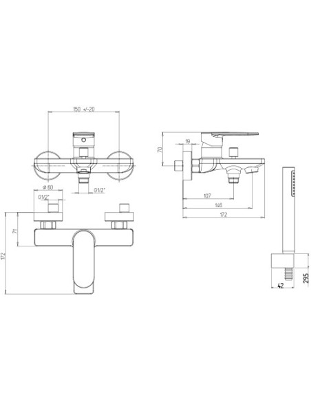 Miscelatore Jacuzzi per vasca esterno serie Borea con Duplex 0BO00002JA01 cromato - Climaway