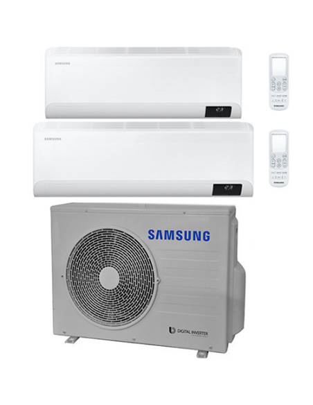 Climatizzatore Condizionatore Samsung CEBU R32 Wifi Dual Split Inverter 7000 + 18000 BTU con U.E. AJ080TXJ4KG/EU NOVITÁ Class...