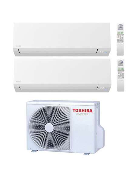 Climatizzatore Condizionatore Toshiba Serie Shorai Edge R32 Dual Split Inverter 7000 + 13000 ( 12000 ) BTU con U.E. RAS-2M18U...