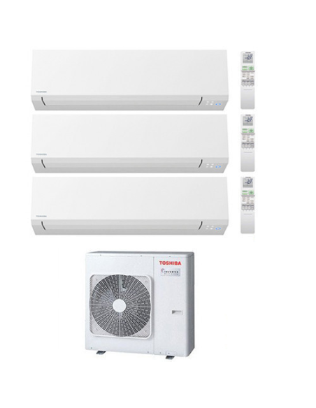 Climatizzatore Condizionatore Toshiba Serie Shorai Edge R32 Trial Split Inverter 10000 ( 9000 ) + 10000 ( 9000 ) + 18000 BTU ...