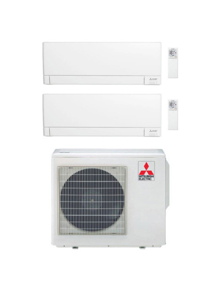 Climatizzatore Condizionatore Mitsubishi MSZ-AY Wifi R32 Dual Split Inverter 9000 + 12000 BTU con U.E. MXZ-3F68VF Classe A++/...