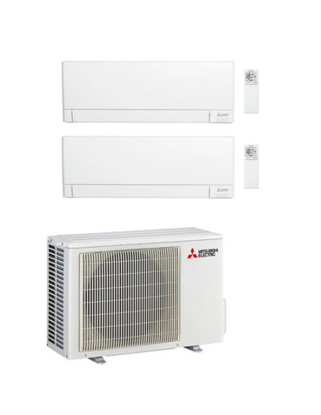 Climatizzatore Condizionatore Mitsubishi MSZ-AY Wifi R32 Dual Split Inverter 9000 + 12000 BTU con U.E. MXZ-2F42VF Classe A+++...