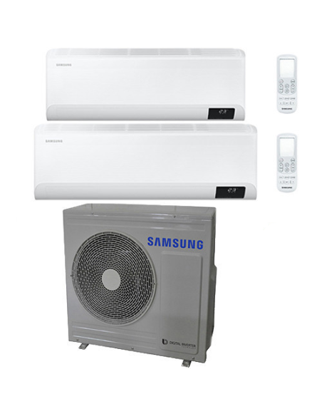 Climatizzatore Condizionatore Samsung WINDFREE AVANT R32 Wifi Dual Split Inverter 12000 + 18000 BTU con U.E. AJ080TXJ4KG/EU N...