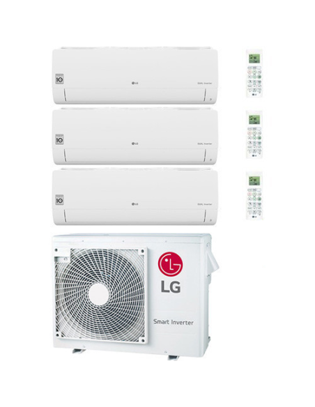 Climatizzatore Condizionatore LG Libero Smart R32 Wifi Trial Split Dual Inverter 7000 + 7000 + 9000 BTU con U.E. MU3R19 NOVIT...