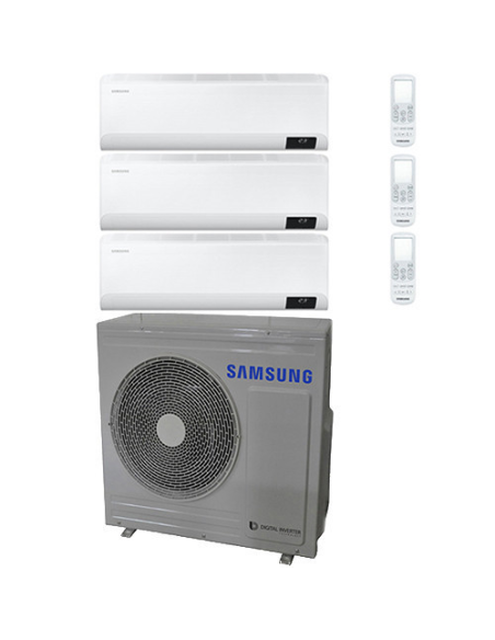 Climatizzatore Condizionatore Samsung CEBU R32 Wifi Trial Split Inverter 9000 + 9000 + 9000 BTU con U.E. AJ068TXJ3KG/EU NOVIT...