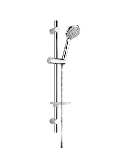 Saliscendi Jacuzzi serie Zeus Plus con portasapone e doccia anticalcare 0ZU00900JA01 cromato - Climaway