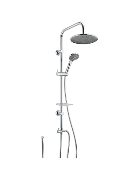 Colonna doccia Jacuzzi serie Easy regolabile a fori esistenti con deviatore meccanico 0EA00846JA00 - Climaway