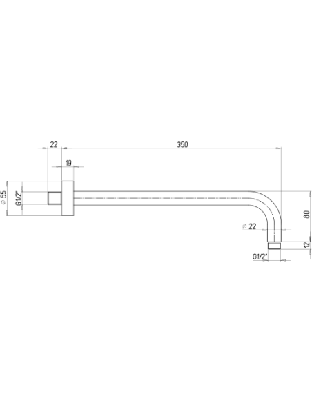 Set soffione doccia tondo Jacuzzi da 20 cm in acciaio inox