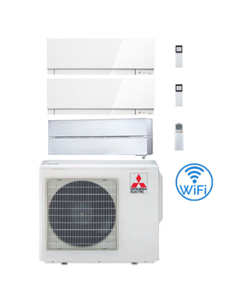 Climatizzatore Condizionatore Mitsubishi Kirigamine Zen Bianco + Kirigamine Style Bianco Perla Wifi Trial Split Inverter 7000...