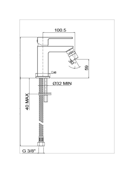 Set Rubinetti Jacuzzi per lavabo a parete e bidet senza scarico e vasca serie Twinkle cromato - Climaway