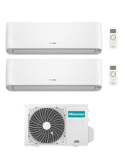 Climatizzatore Condizionatore Hisense Energy Pro Plus (Hi Energy) Wifi R32 Dual Split Inverter 9000 + 9000 BTU con U.E. 3AMW6...