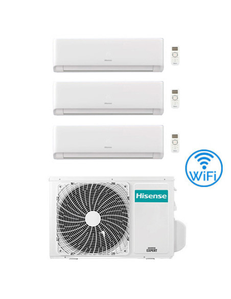 Climatizzatore Condizionatore Inverter Hisense Energy Ultra Ecosense Wifi R32 Trial Split 7000 + 9000 + 9000 BTU con U.E. 3AM...