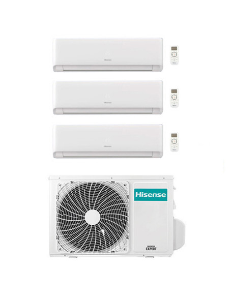 Climatizzatore Condizionatore Inverter Hisense Energy Ultra Ecosense Wifi R32 Trial Split 7000 + 9000 + 18000 BTU con U.E. 4A...