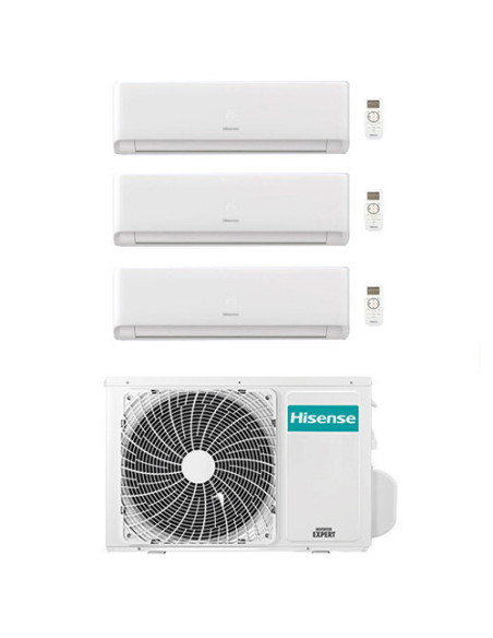 Climatizzatore Condizionatore Inverter Hisense Energy Ultra Ecosense Wifi R32 Trial Split 9000 + 9000 + 9000 BTU con U.E. 3AM...