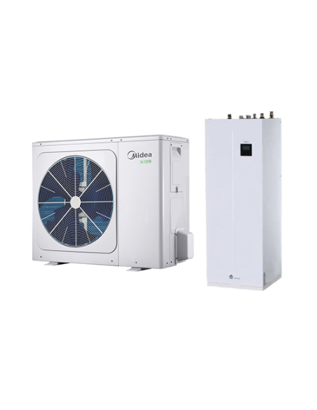 Pompa di calore Midea R32 10kW M-Thermal Artic Series All In One con accumulo ACS integrato da 240L con unità esterna MHA-V10...