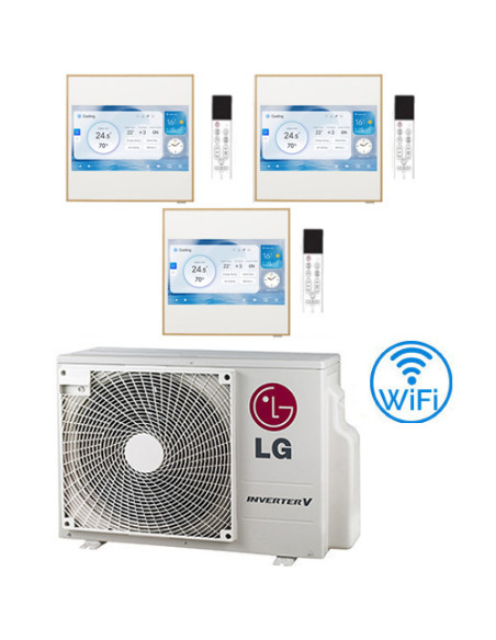 Climatizzatore Condizionatore LG Artcool Gallery LCD R32 Trial Split Inverter 9000 + 9000 + 9000 BTU con U.E. MU3R19 NOVITÁ C...