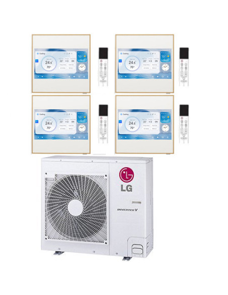 Climatizzatore Condizionatore LG Artcool Gallery LCD R32 Quadri Split Inverter 9000 + 9000 + 9000 + 12000 BTU con U.E. MU5R30...