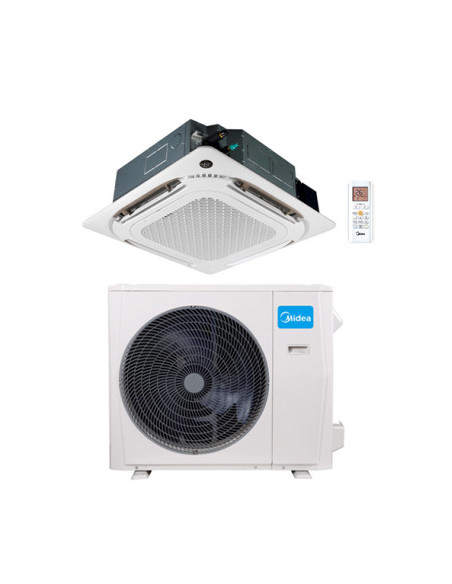 Climatizzatore Condizionatore Midea Cassetta 4 vie Slim R32 Monofase 36000 BTU MCD1-36HRFNX(GA) INVERTER Classe A++/A+ - Clim...