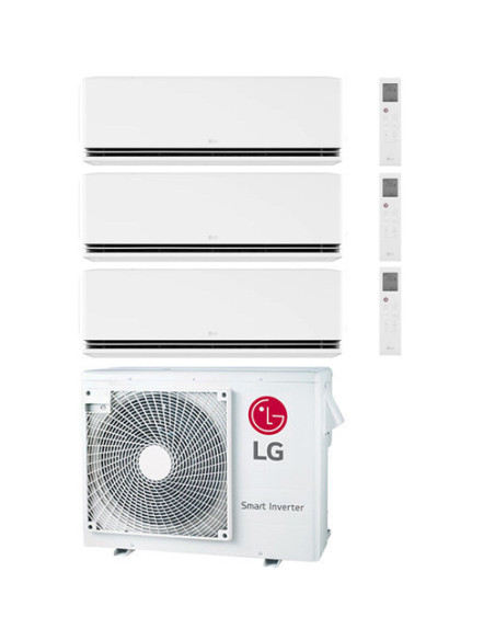 Climatizzatore Condizionatore LG Dualcool Premium R32 Wifi Trial Split Dual Inverter 9000 + 9000 + 12000 BTU con U.E. MU3R19 ...