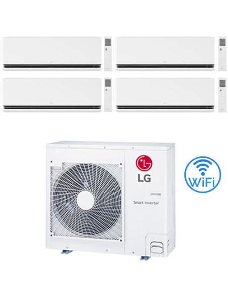 Climatizzatore Condizionatore LG Dualcool Premium R32 Wifi Quadri Split Dual Inverter 9000 + 9000 + 9000 + 12000 BTU con U.E....