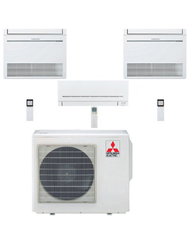 Climatizzatore Condizionatore Mitsubishi Pavimento Serie M MFZ-KT + parete MSZ-AP20VGK Trial Split Inverter 7000 + 9000 + 120...