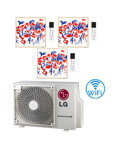 Climatizzatore Condizionatore LG Artcool Gallery PHOTO R32 Trial Split Inverter 9000 + 9000 + 9000 BTU con U.E. MU3R19 NOVITÁ...