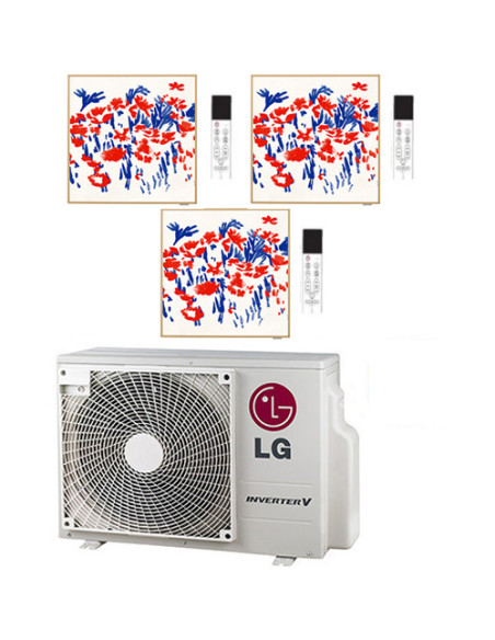 Climatizzatore Condizionatore LG Artcool Gallery PHOTO R32 Trial Split Inverter 9000 + 9000 + 9000 BTU con U.E. MU3R19 NOVITÁ...