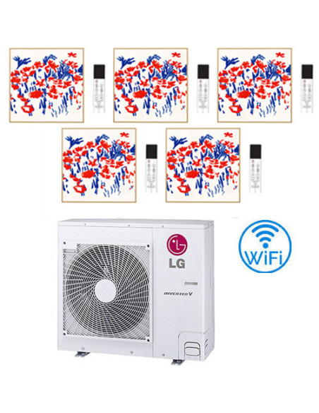 Climatizzatore Condizionatore LG Artcool Gallery PHOTO R32 Penta Split Inverter 9000 + 9000 + 9000 + 9000 + 9000 BTU con U.E....