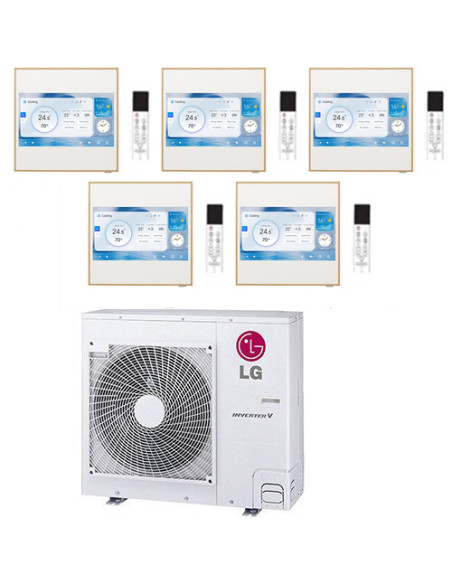 Climatizzatore Condizionatore LG Artcool Gallery LCD R32 Penta Split Inverter 9000 + 9000 + 9000 + 9000 + 9000 BTU con U.E. M...