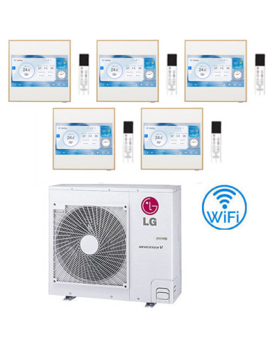 Climatizzatore Condizionatore LG Artcool Gallery LCD R32 Penta Split Inverter 9000 + 9000 + 9000 + 9000 + 9000 BTU con U.E. M...