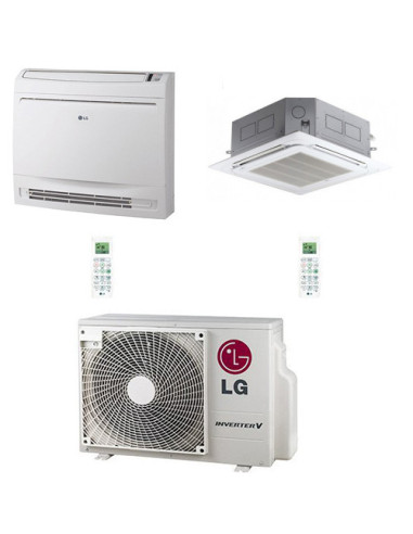 Climatizzatore Condizionatore LG Console + Cassetta R32 Dual Split Standard Inverter 9000 + 9000 BTU con U.E. MU2R17 NOVITÁ C...