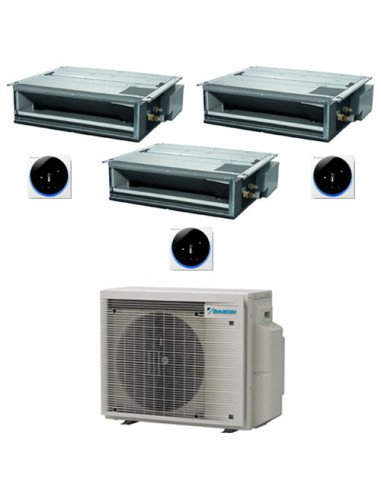 Climatizzatore GARANZIA ITALIA Daikin Canalizzabile Serie FDXM-F9 R32 Trial Split Inverter 12000 + 12000 + 12000 BTU con U.E....