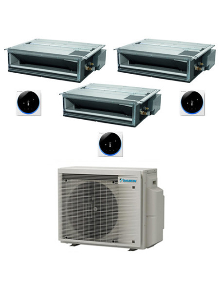 Climatizzatore GARANZIA ITALIA Daikin Canalizzabile Serie FDXM-F9 R32 Trial Split Inverter 12000 + 12000 + 12000 BTU con U.E....