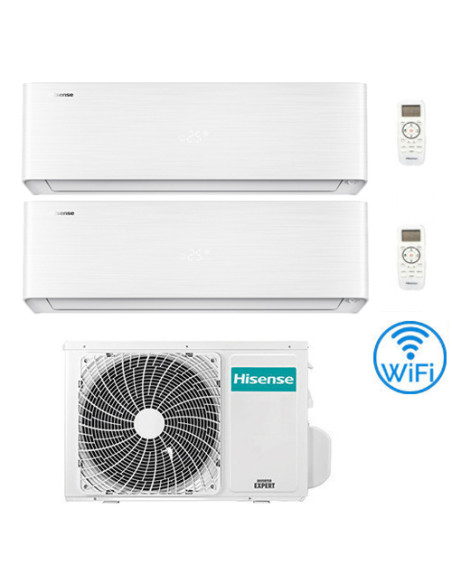 Climatizzatore Condizionatore Hisense Energy Pro X con Wifi R32 Dual Split Inverter 9000 + 9000 BTU con U.E. 2AMW35U4RGC Clas...