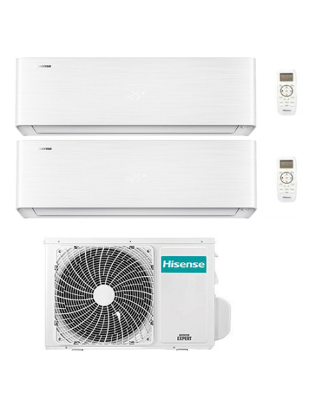 Climatizzatore Condizionatore Hisense Energy Pro X con Wifi R32 Dual Split Inverter 9000 + 9000 BTU con U.E. 2AMW52U4RXC Clas...