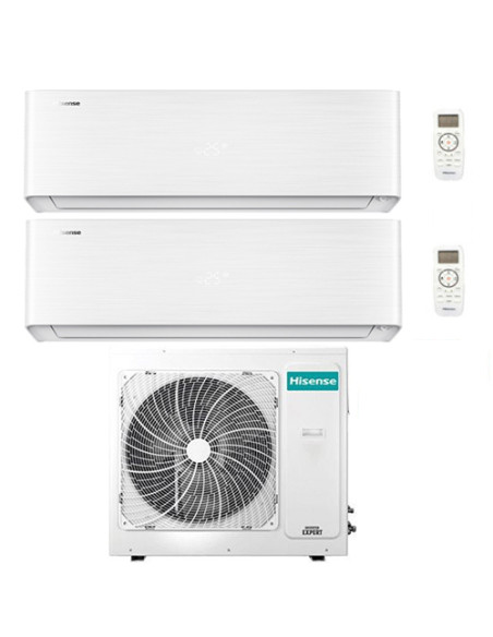 Climatizzatore Condizionatore Hisense Energy Pro X con Wifi R32 Dual Split Inverter 9000 + 12000 BTU con U.E. 3AMW62U4RJC Cla...